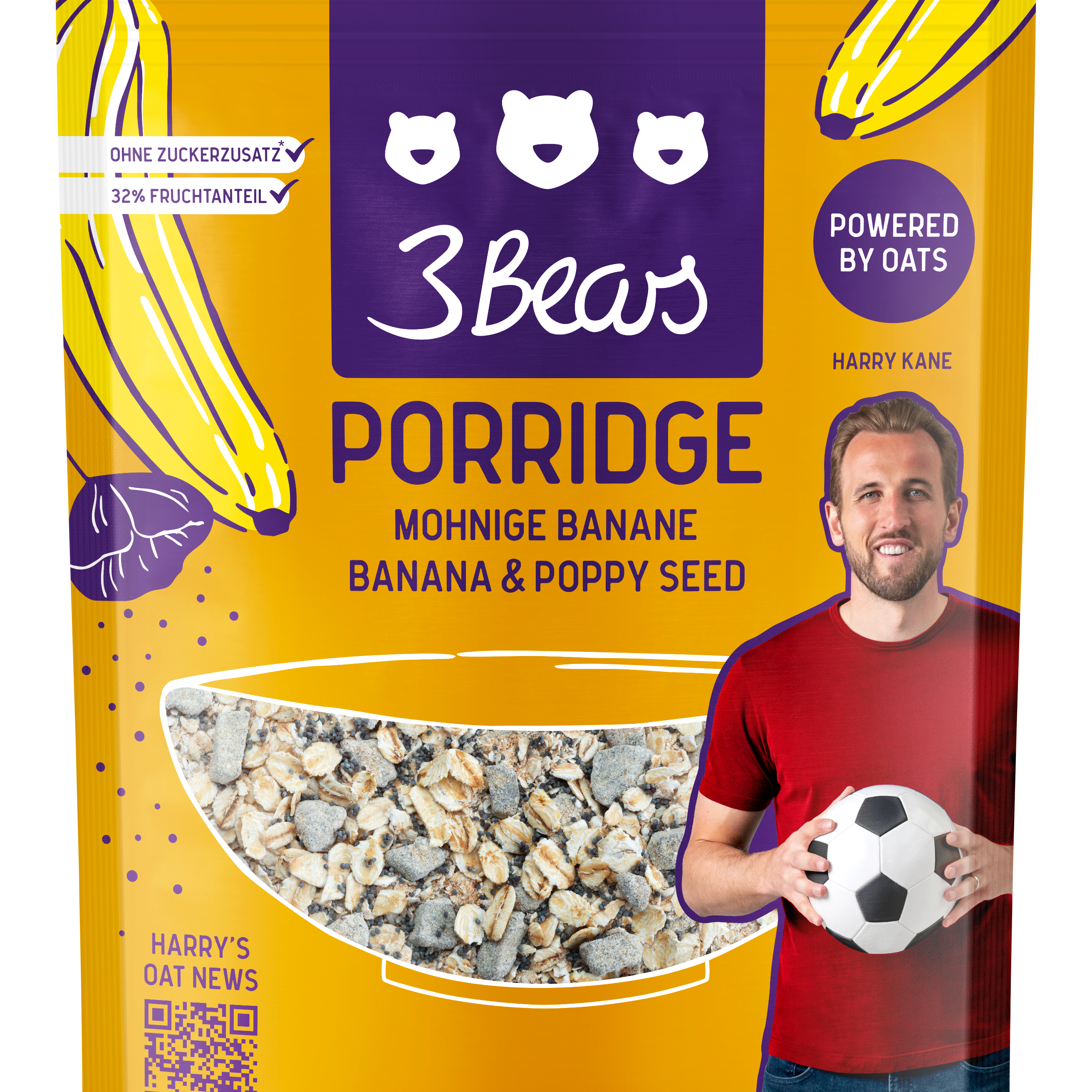 3Bears Porridge Mohnige Banane 400g