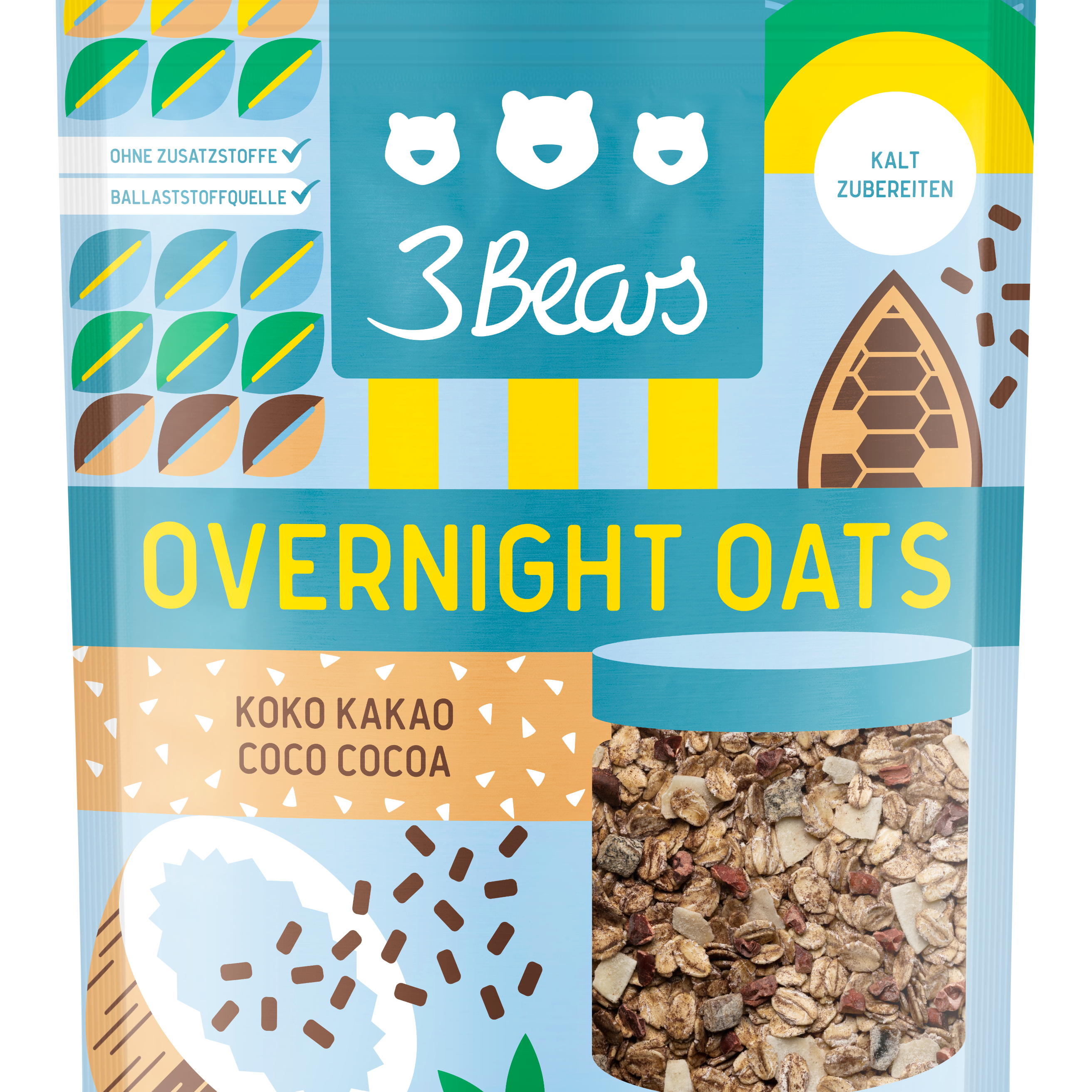 3Bears Overnight Oats Koko Kakao 400g