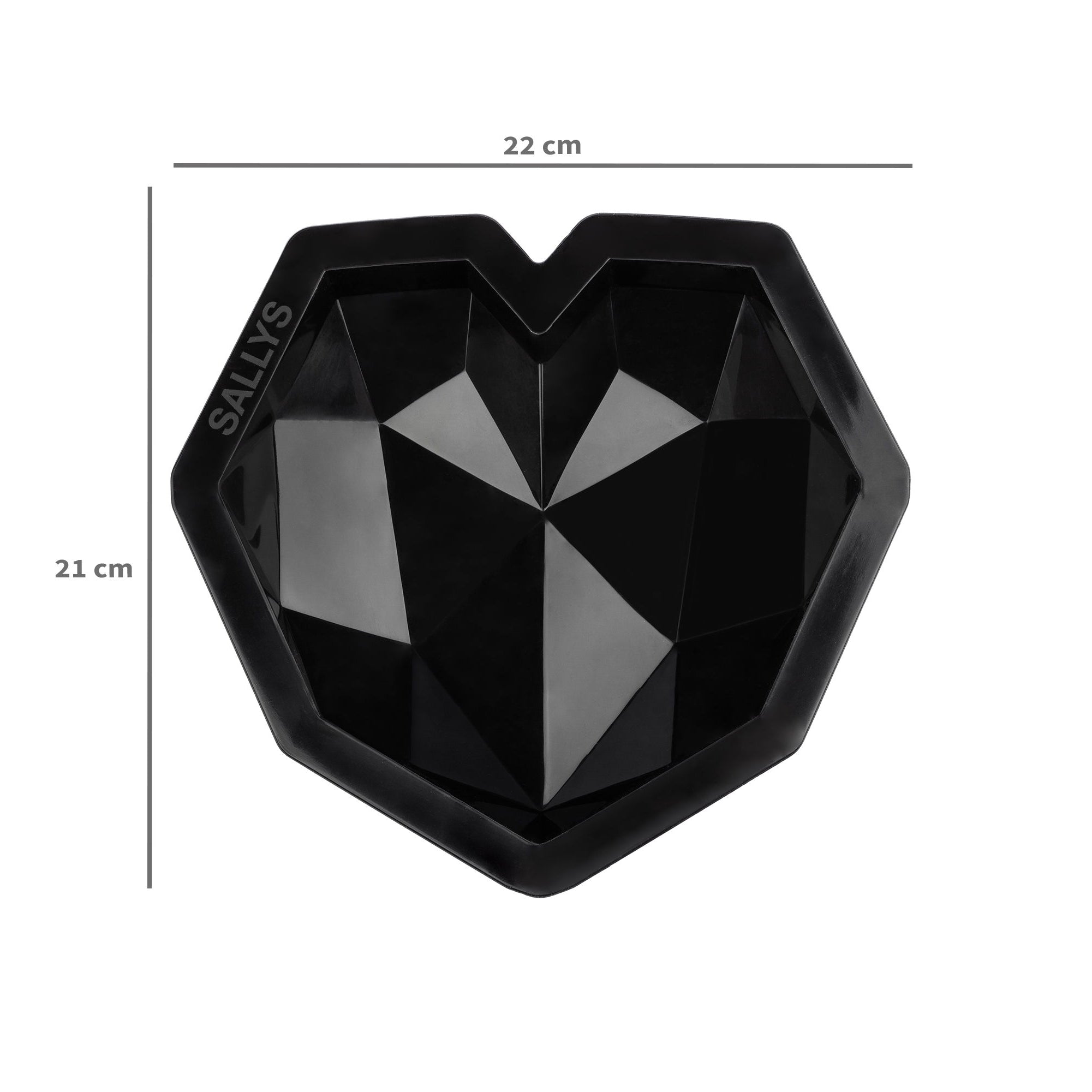 Sallys 3D Diamant-Herz Silikonbackform