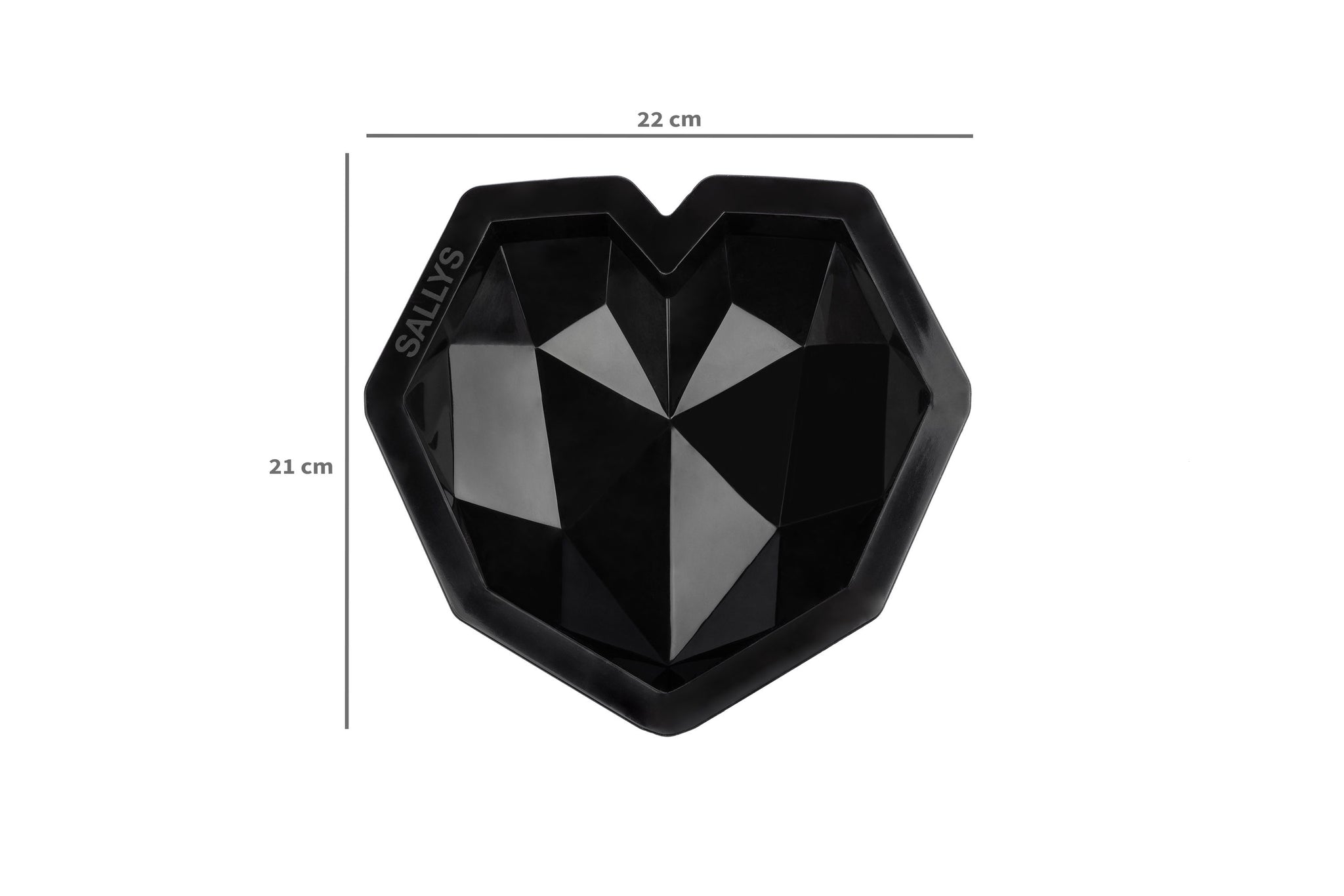 Sallys 3D Diamant-Herz Silikonbackform