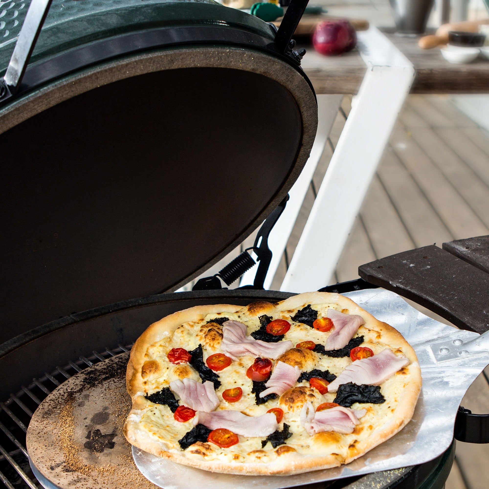 Big Green Egg Flacher Back- und Pizzastein LARGE