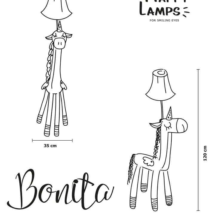 Bonita das Einhorn - Stofftierlampe