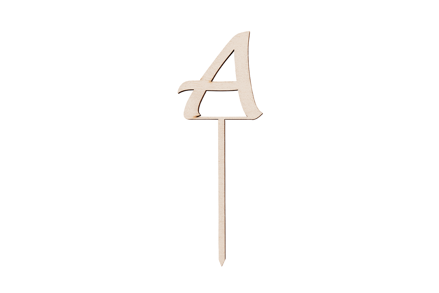 Ein Caketopper mit dem Buchstaben A
