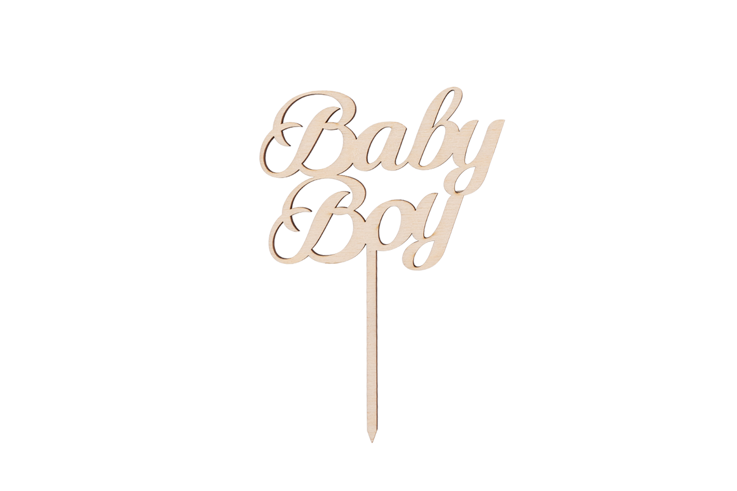 Ein Caketopper mit der Aufschrift Babyboy