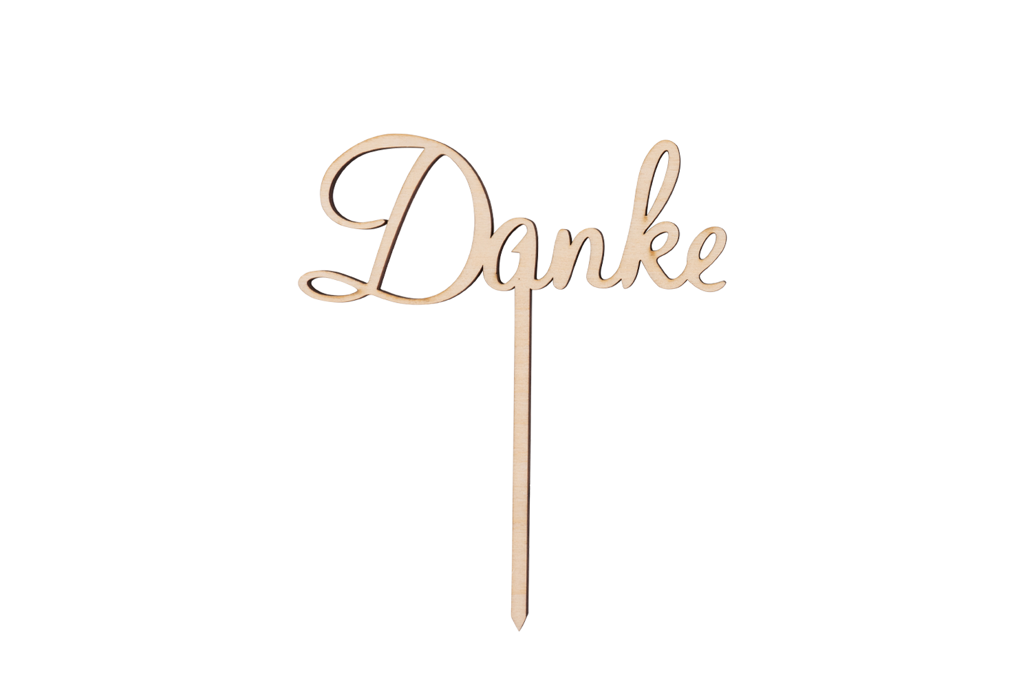 Ein Caketopper mit der Aufschrift Danke