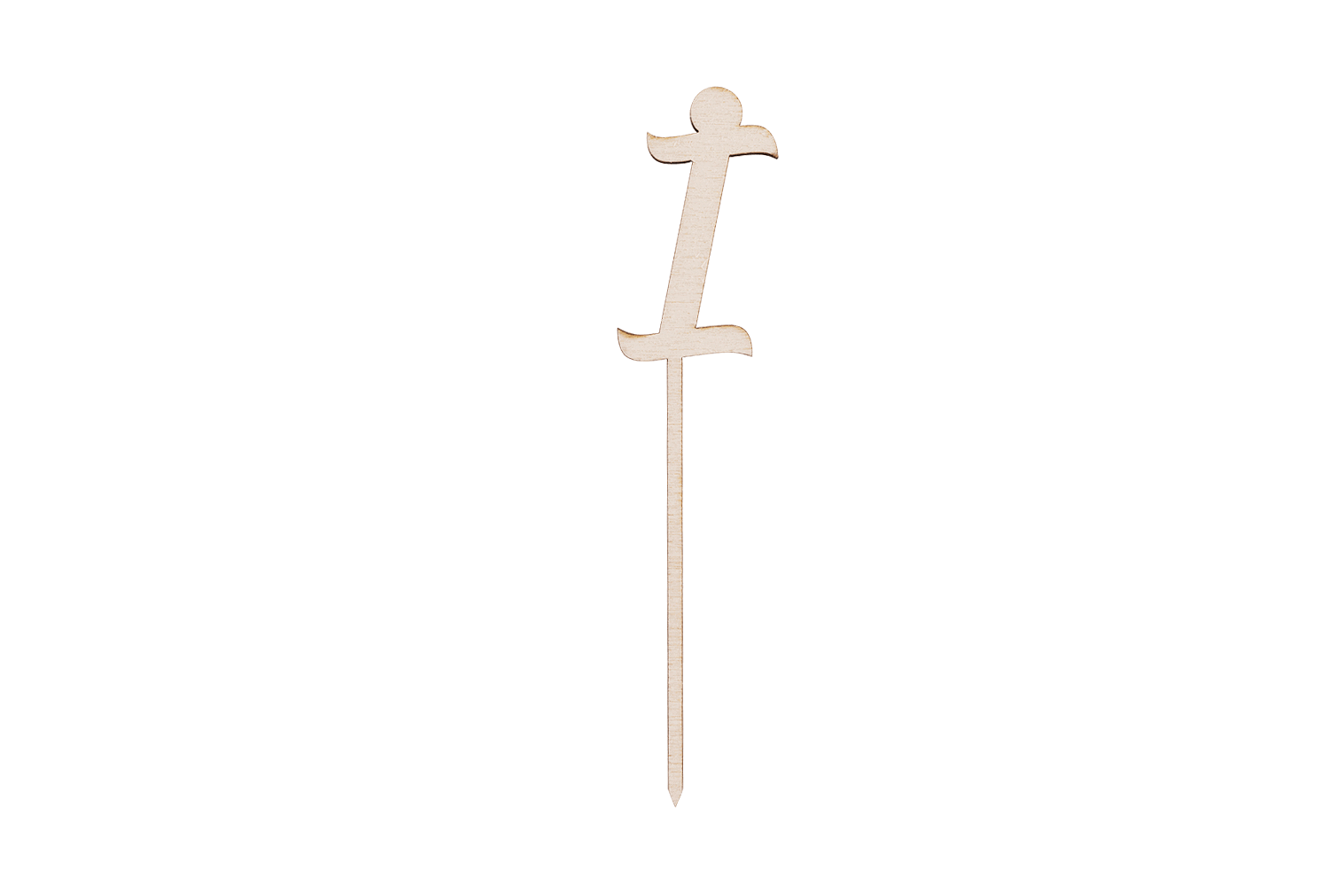 Ein Caketopper mit dem Buchstaben I