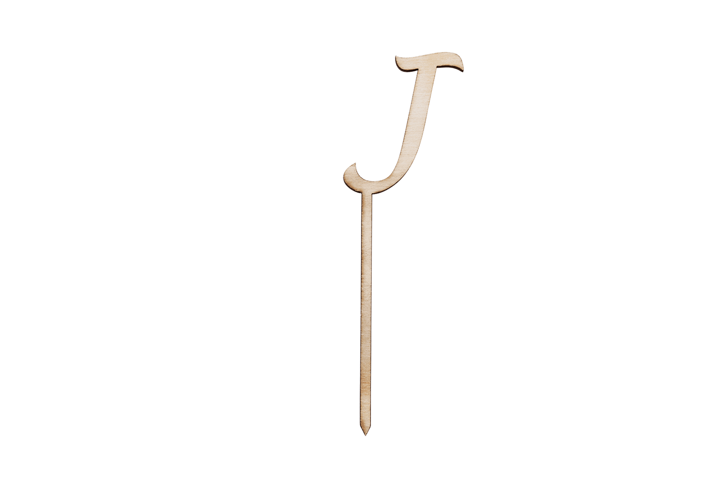 Ein Caketopper mit dem Buchstaben J