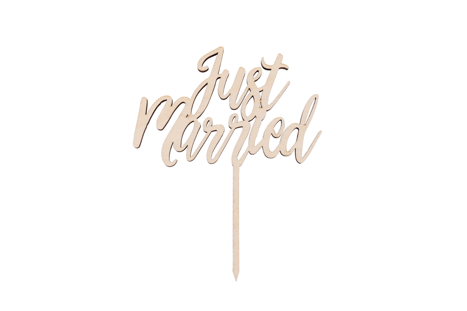Ein Caketopper mit der Aufschrift Just Married