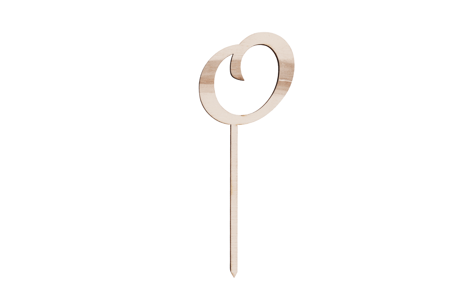 Ein Caketopper mit dem Buchstaben O