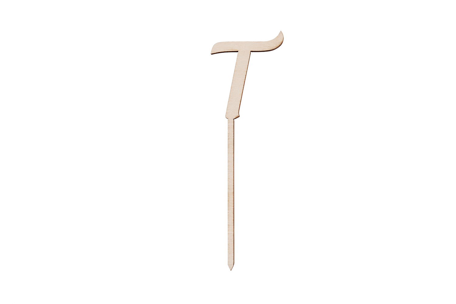 Ein Caketopper mit dem Buchstaben T