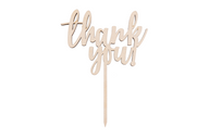 Ein Caketopper mit der Aufschrift Thank you