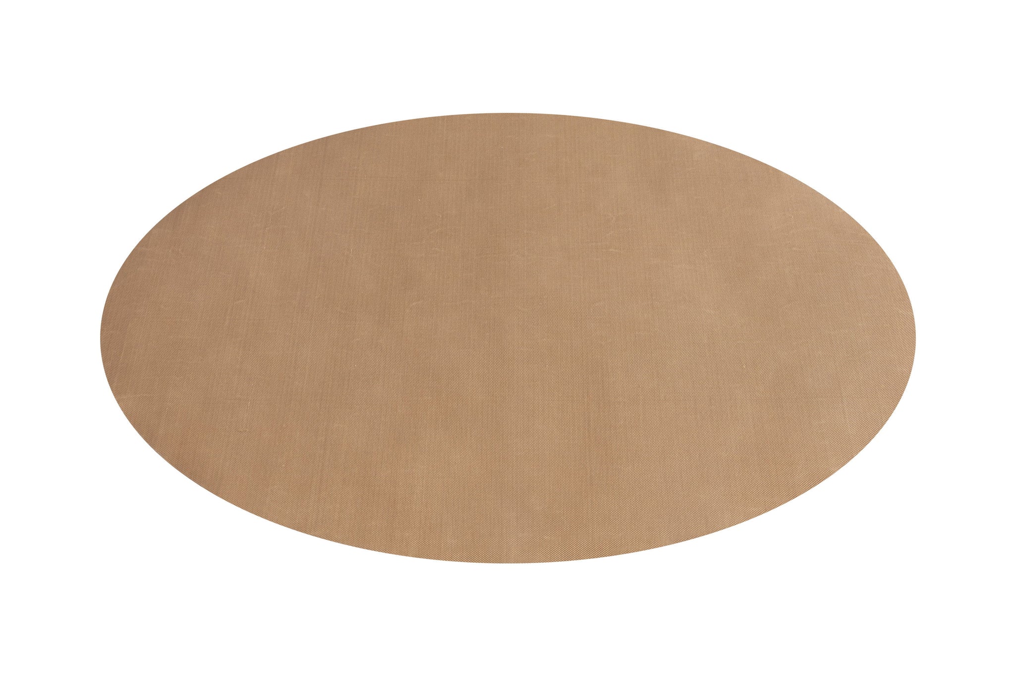 Eine große, beige, runde Dauerbackfolie