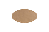 Eine beige, klein, runde Dauerbackfolie