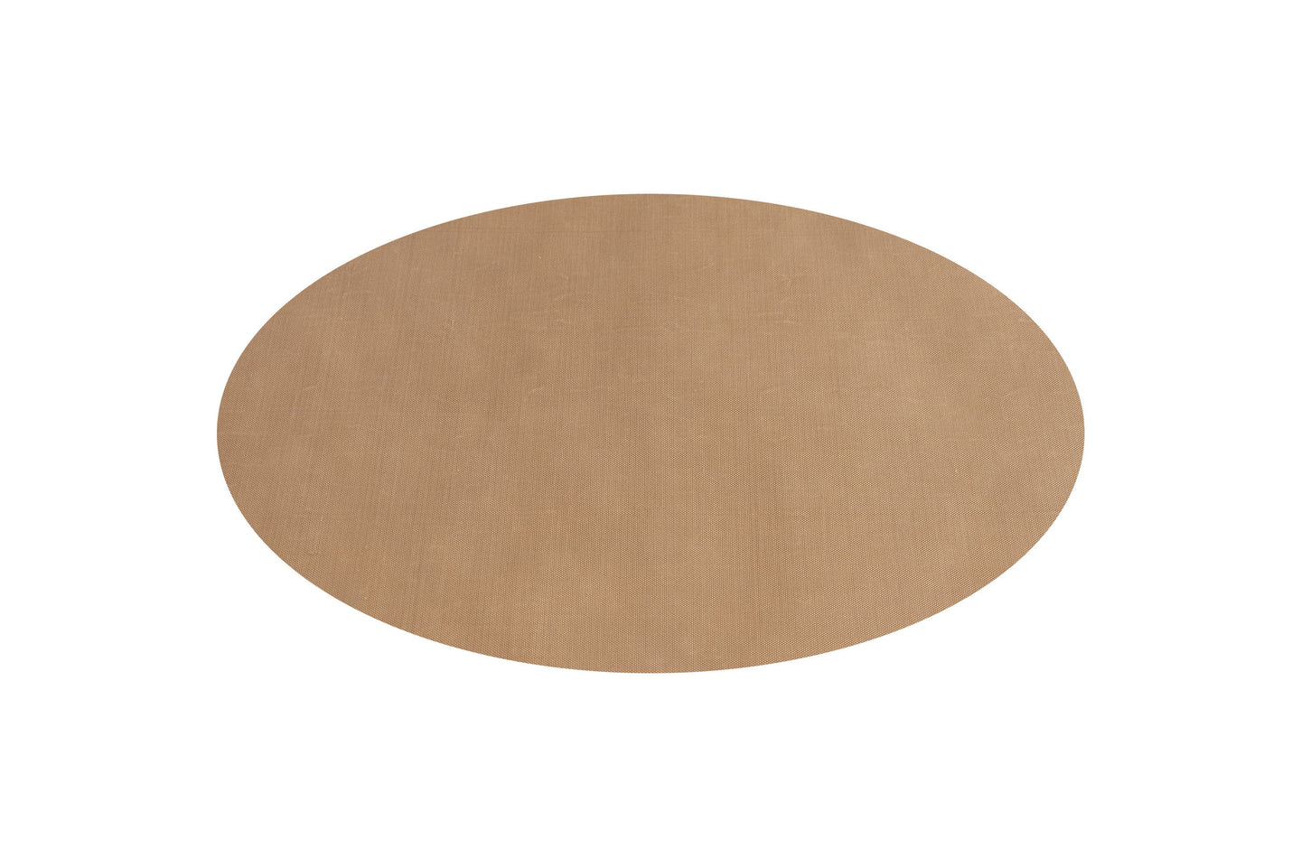 Eine runde, beige, mittelgroße Dauerbackfolie