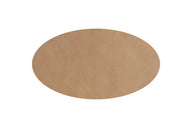 Eine runde, beige, mittelgroße Dauerbackfolie