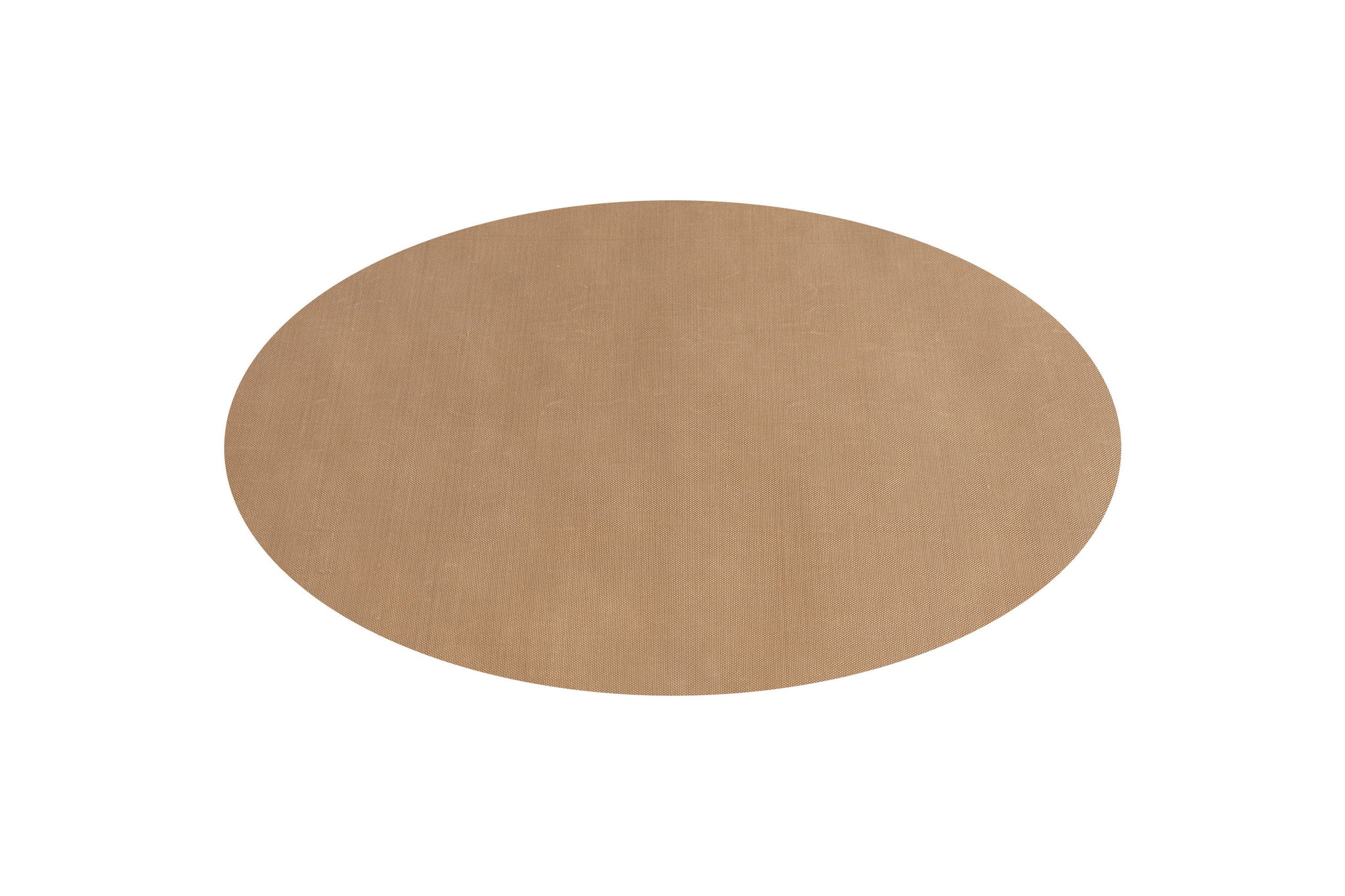 Eine runde, beige, mittelgroße Dauerbackfolie