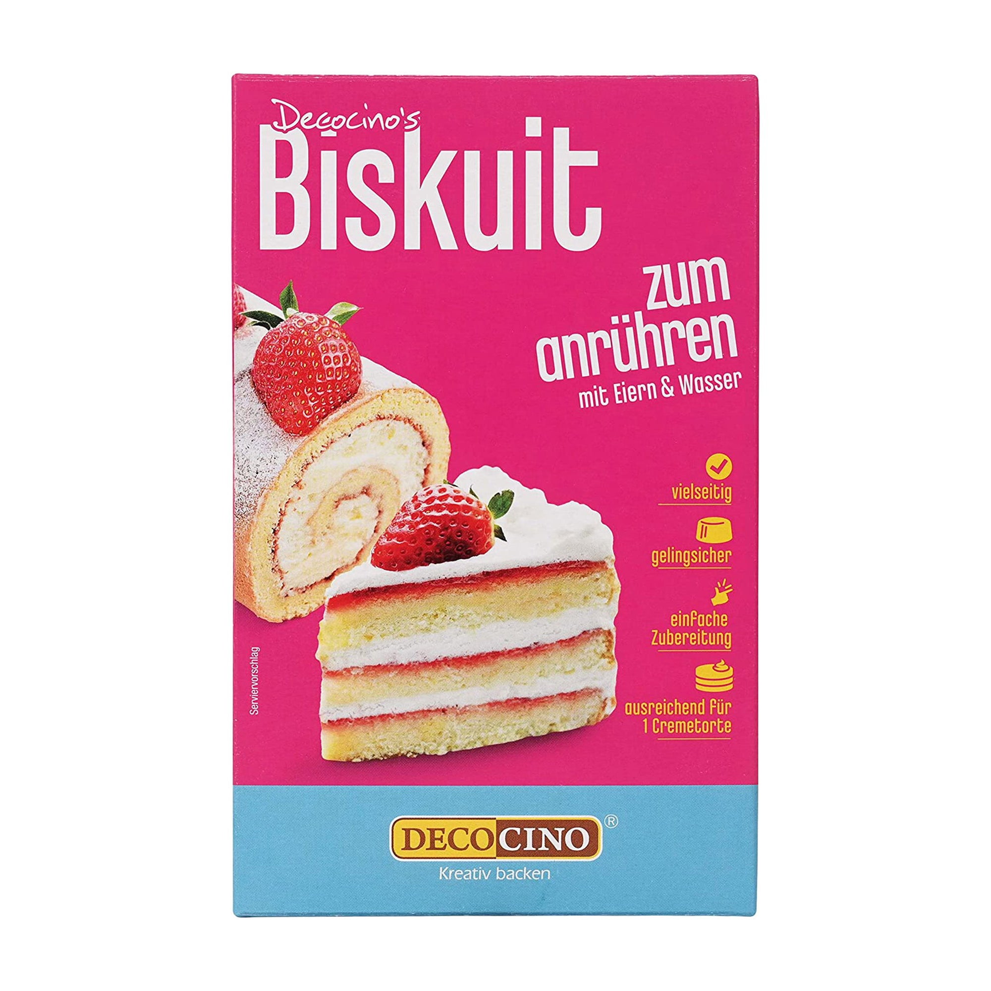 Eine Packung Biskuit zum Anrühren