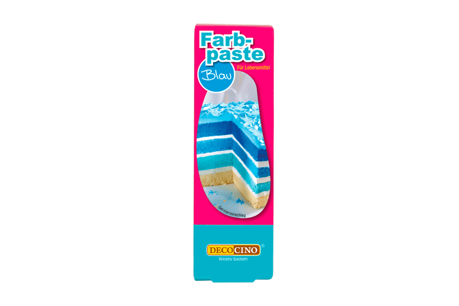 Eine Packung Farbpaste blau