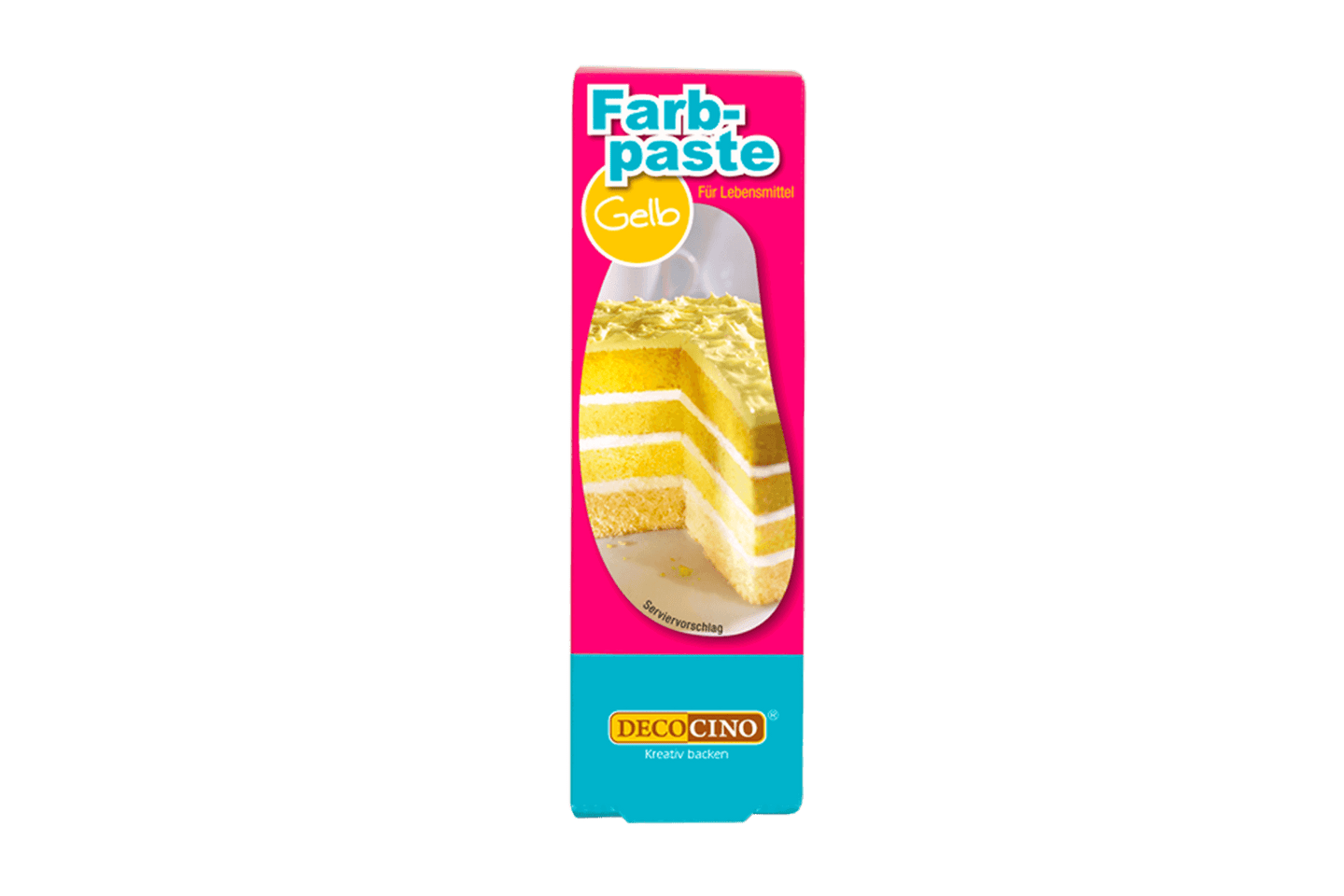 Eine Packung Farbpaste gelb