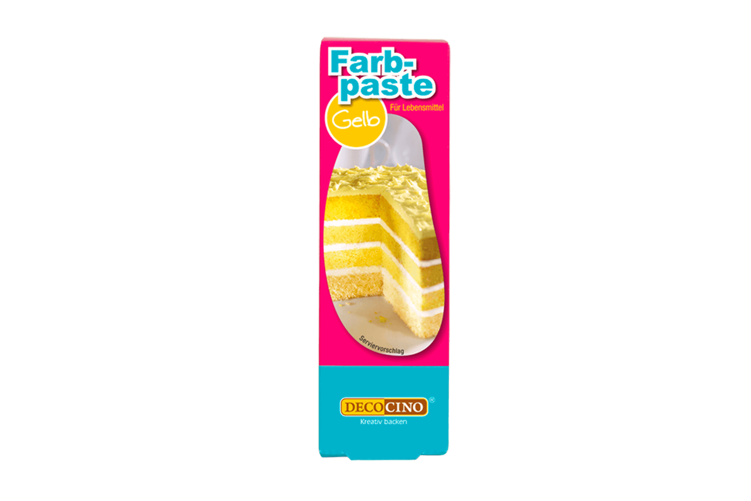 Eine Packung Farbpaste gelb