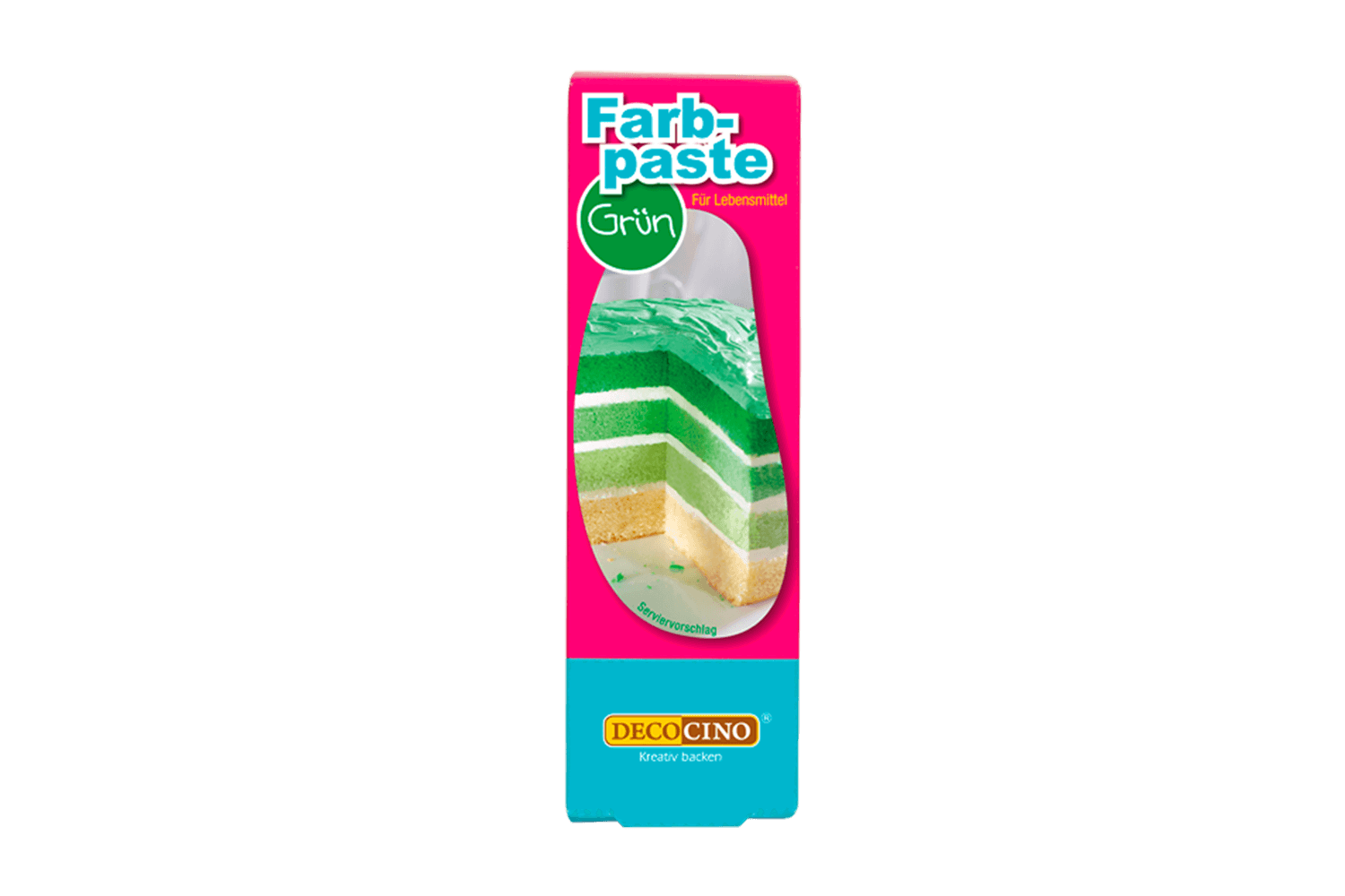Eine Packung Farbpaste grün