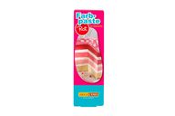 Eine Packung Farbpaste rot