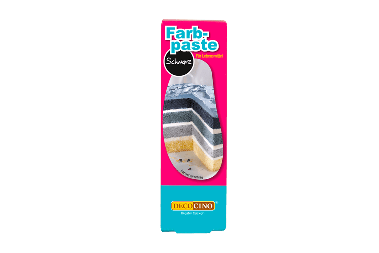 Eine Packung Farbpaste schwarz