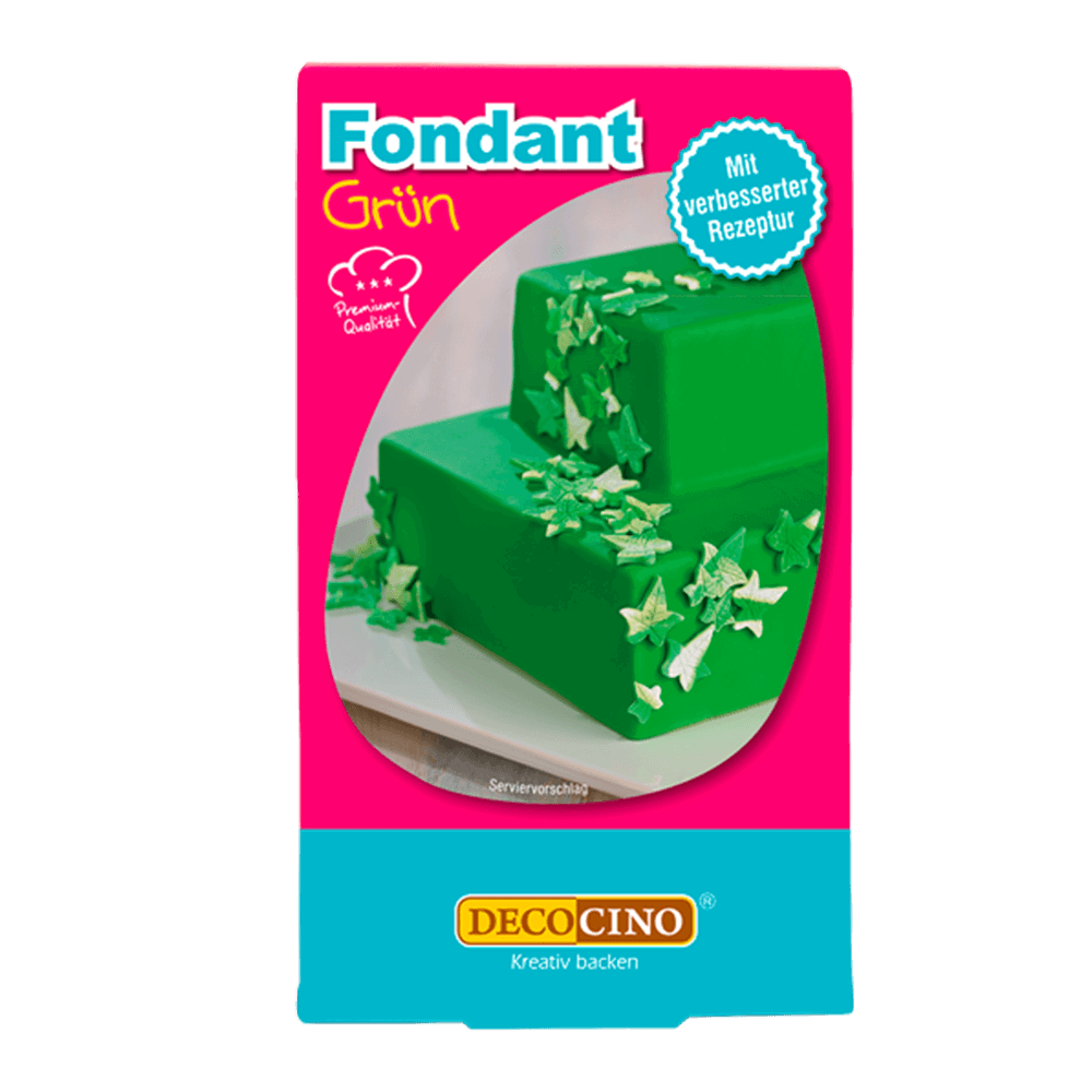 Eine Packung mit Fondant grün