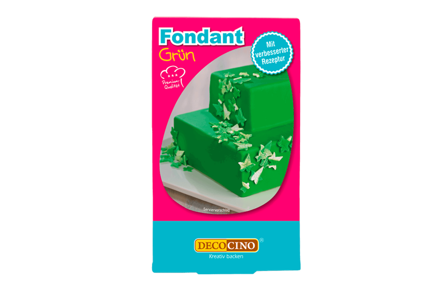 Eine Packung mit Fondant grün