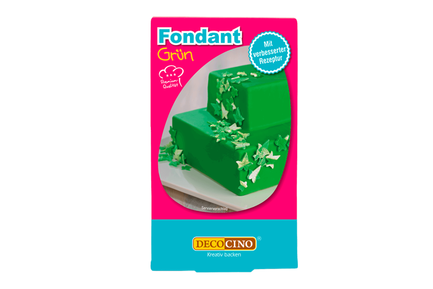 Eine Packung mit Fondant grün
