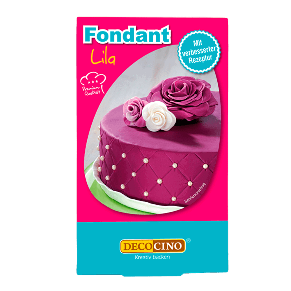Eine Packung mit Fondant lila