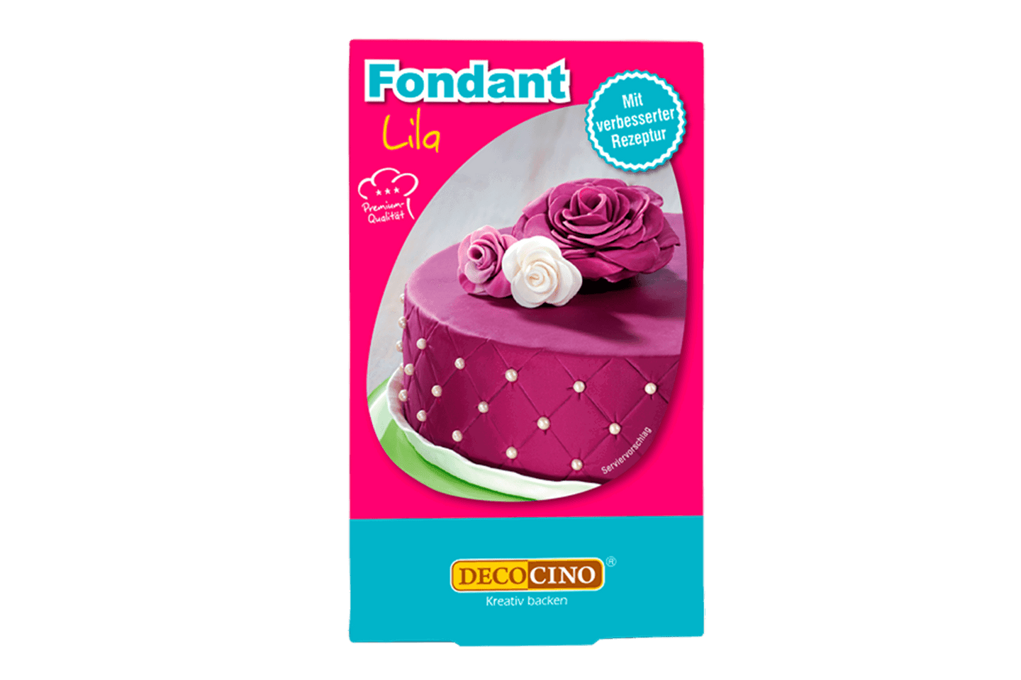 Eine Packung mit Fondant lila