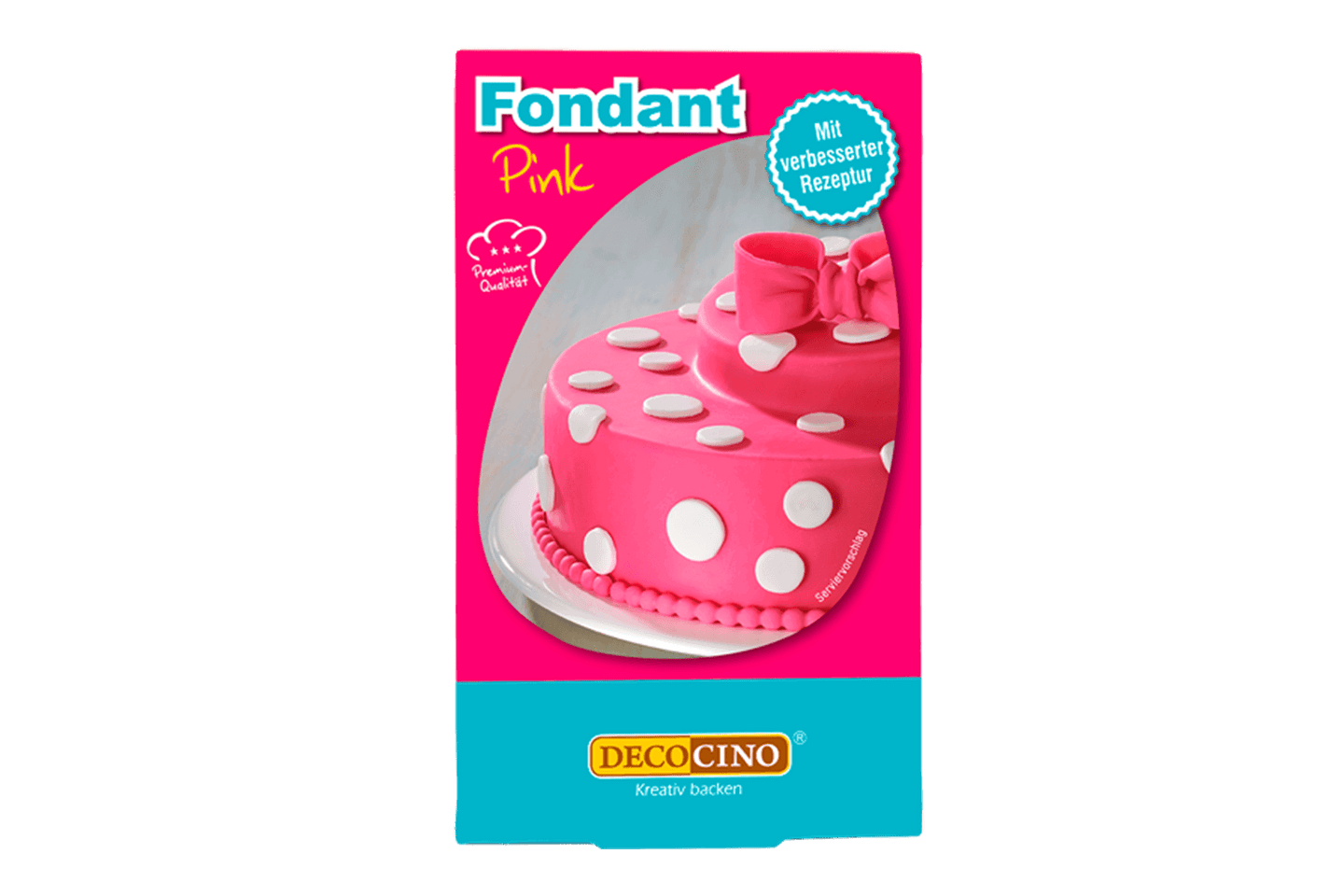 Eine Packung mit Fondant pink
