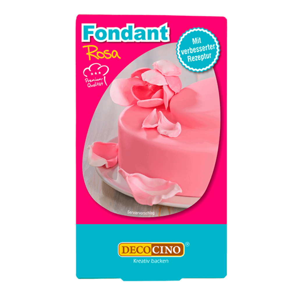 Eine Packung mit Fondant rosa
