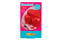 Eine Packung mit Fondant rot