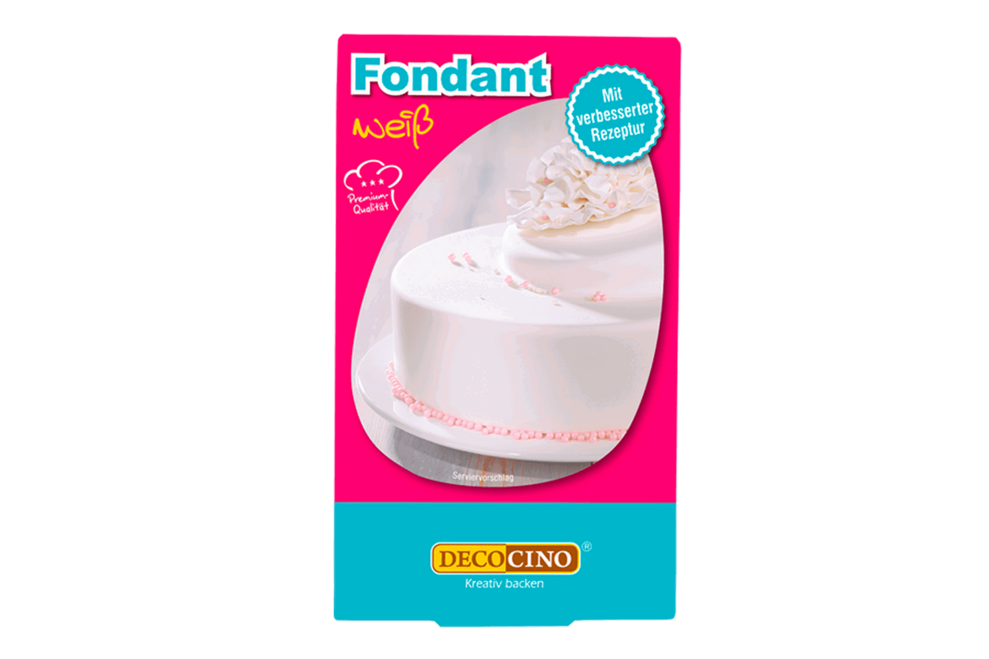 Eine Packung mit Fondant weiß