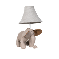 Eine Elefant Stofftierlampe in Grau