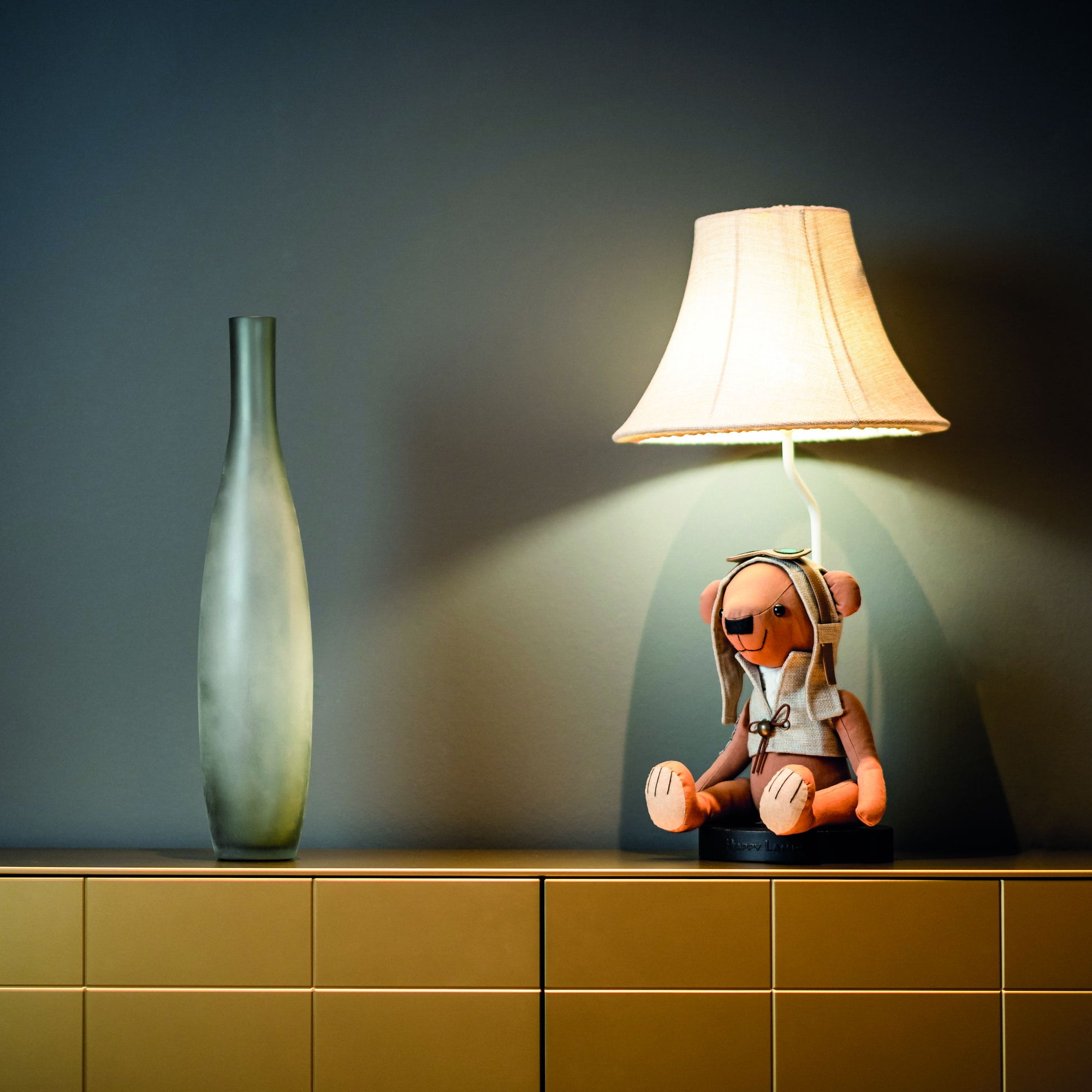 Charles der Bär - Stofftierlampe