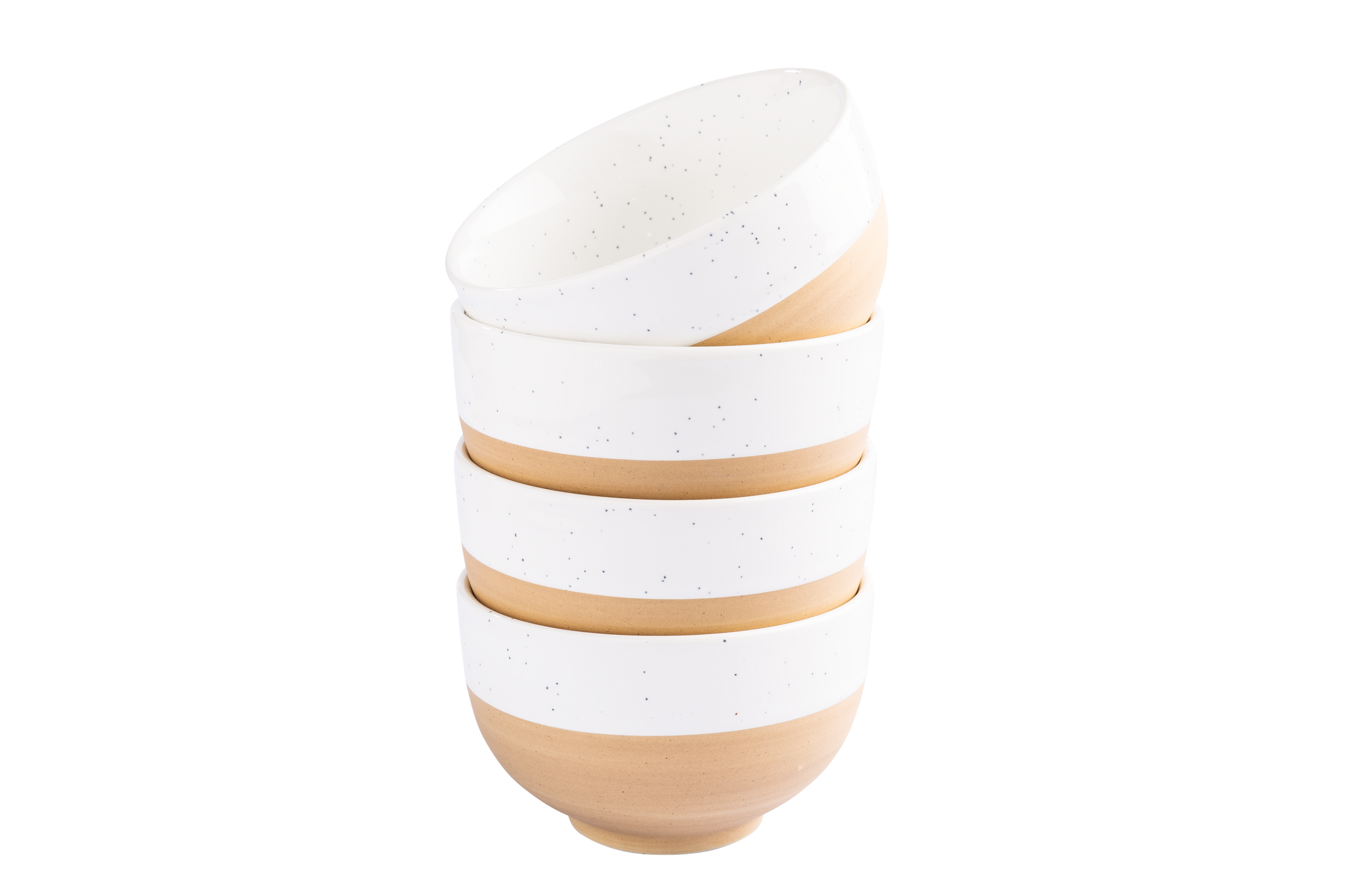 Mehrere weiß-beige Keramikschüsseln
