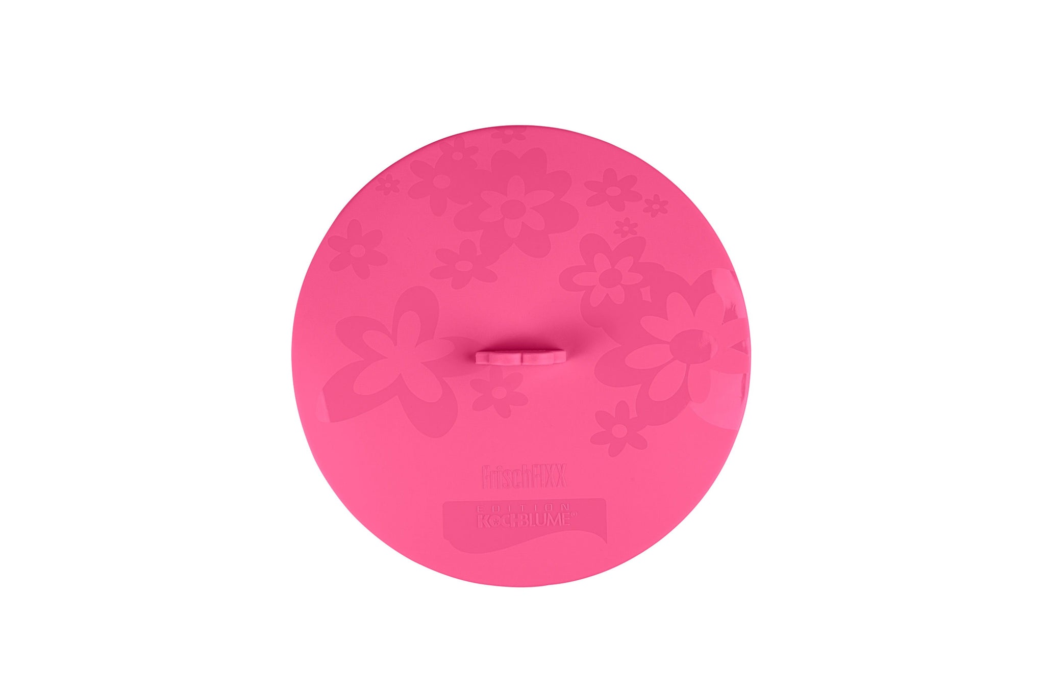 Ein pinkfarbener Frischfixx-Deckel