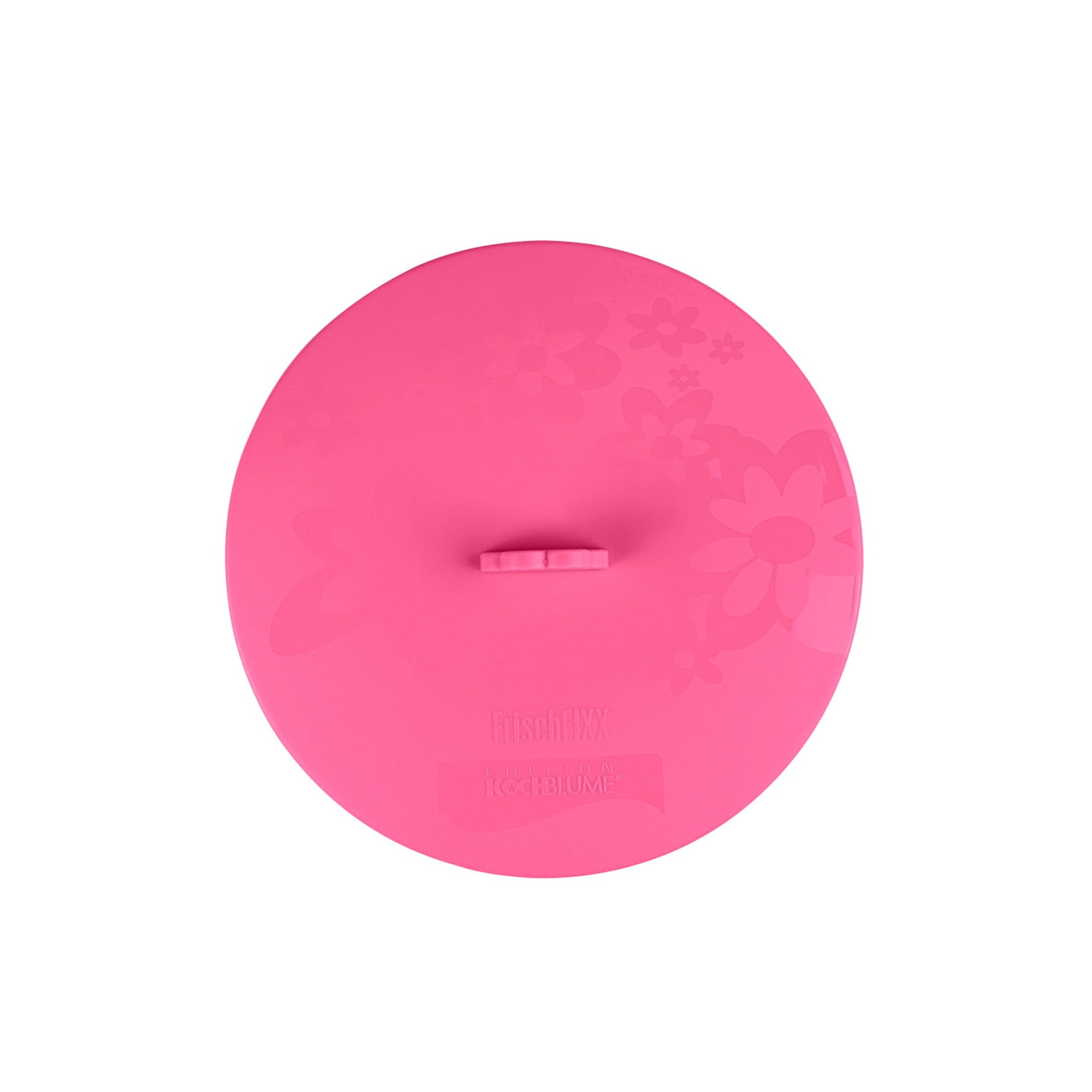 Ein pinkfarbener Frischfixx-Deckel