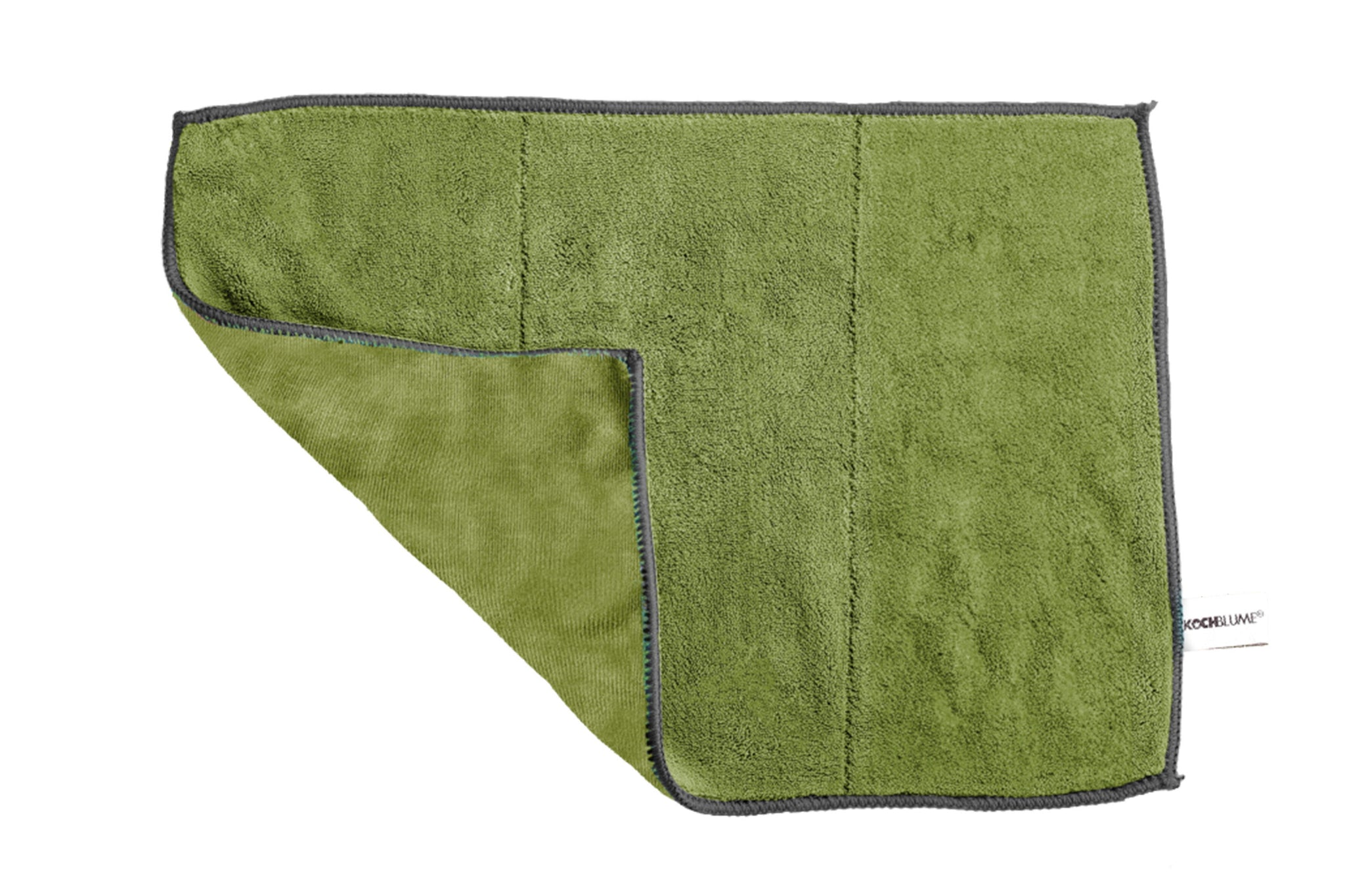 Ein Geschirrtuch in der Farbe grün