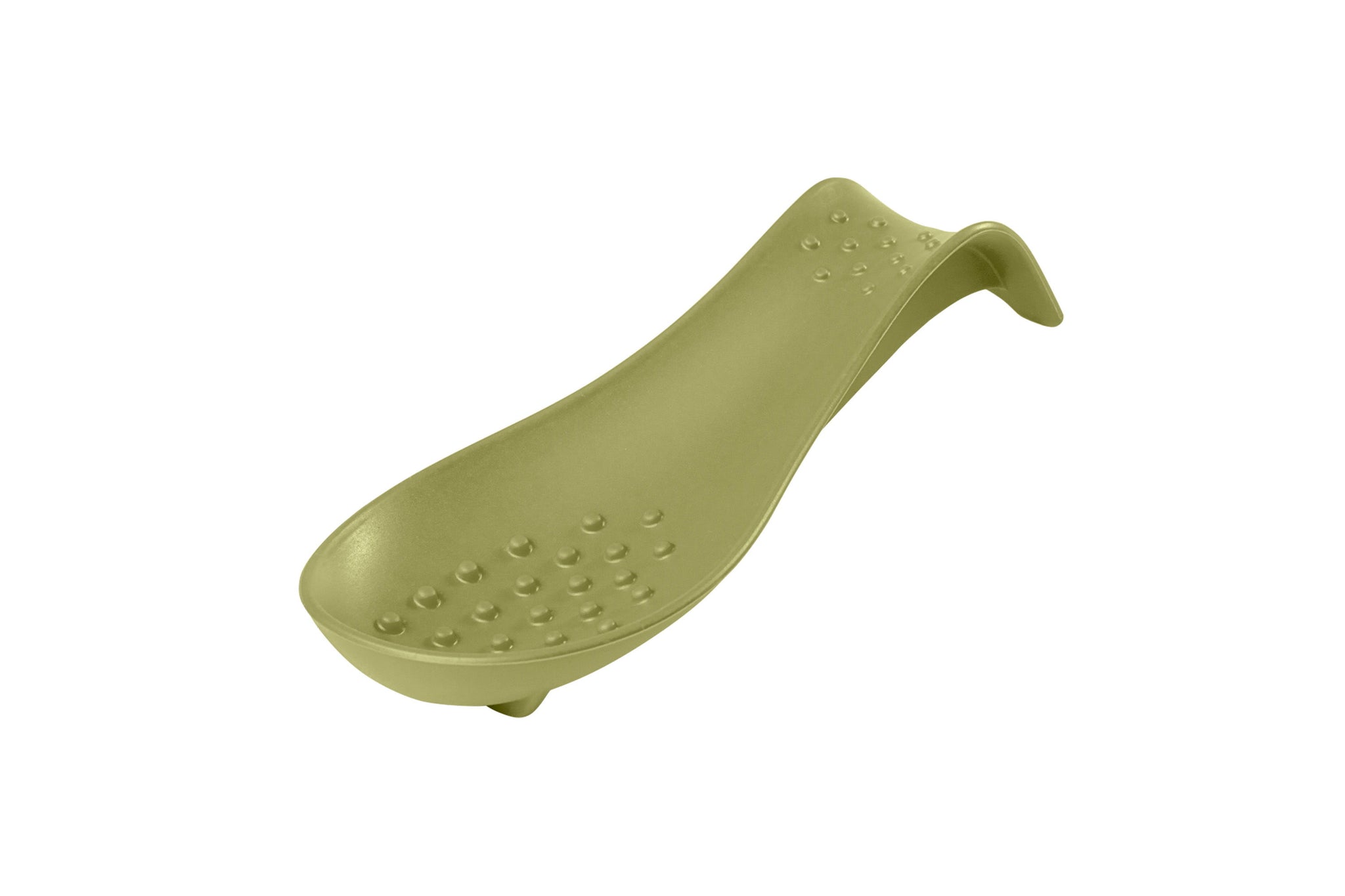 Eine Löffelablage in der Farbe olive