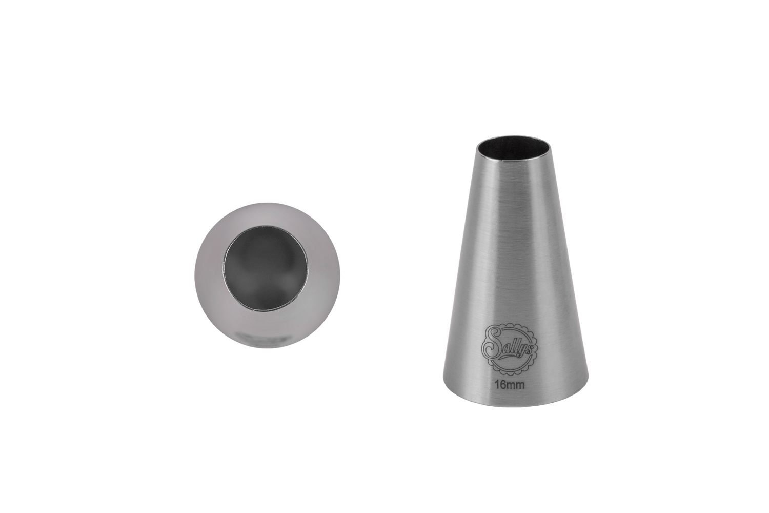 Eine silberne Lochtülle