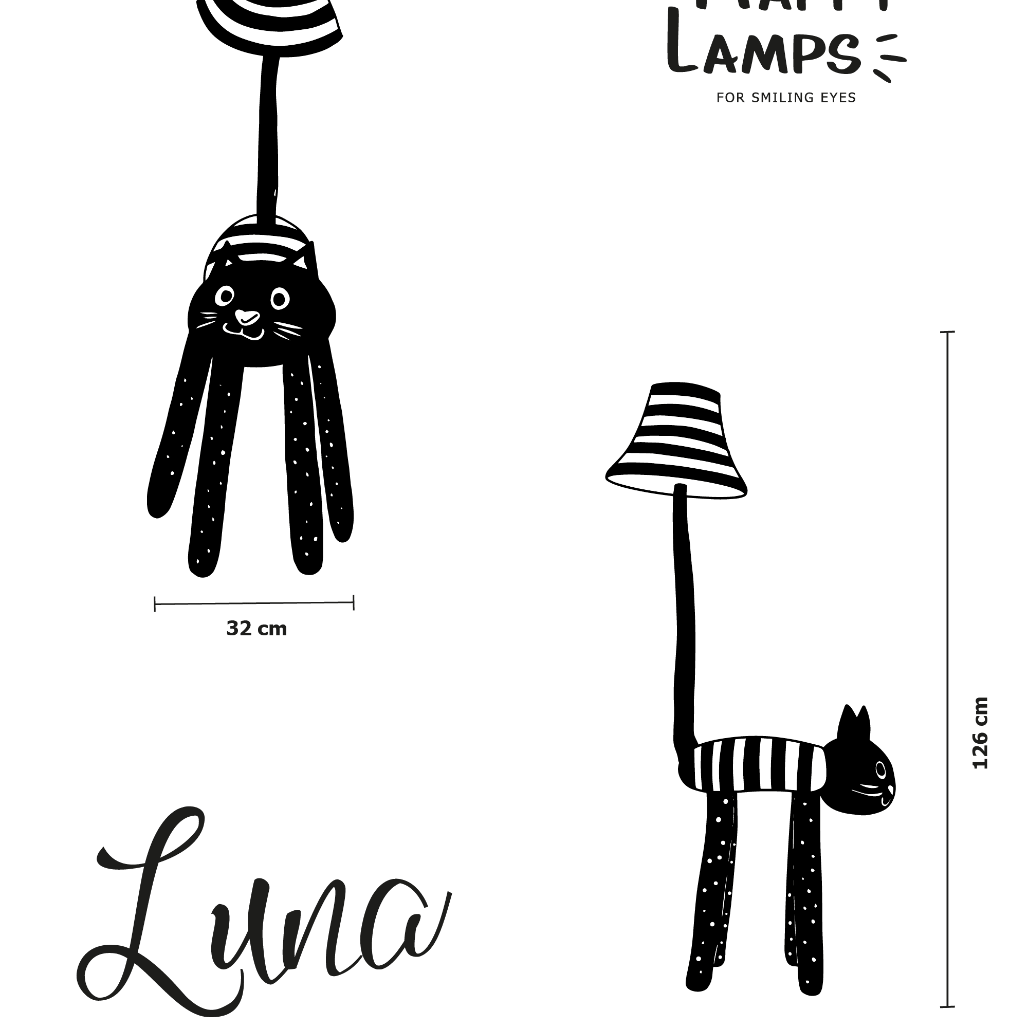 Luna die Katze - Stofftierlampe