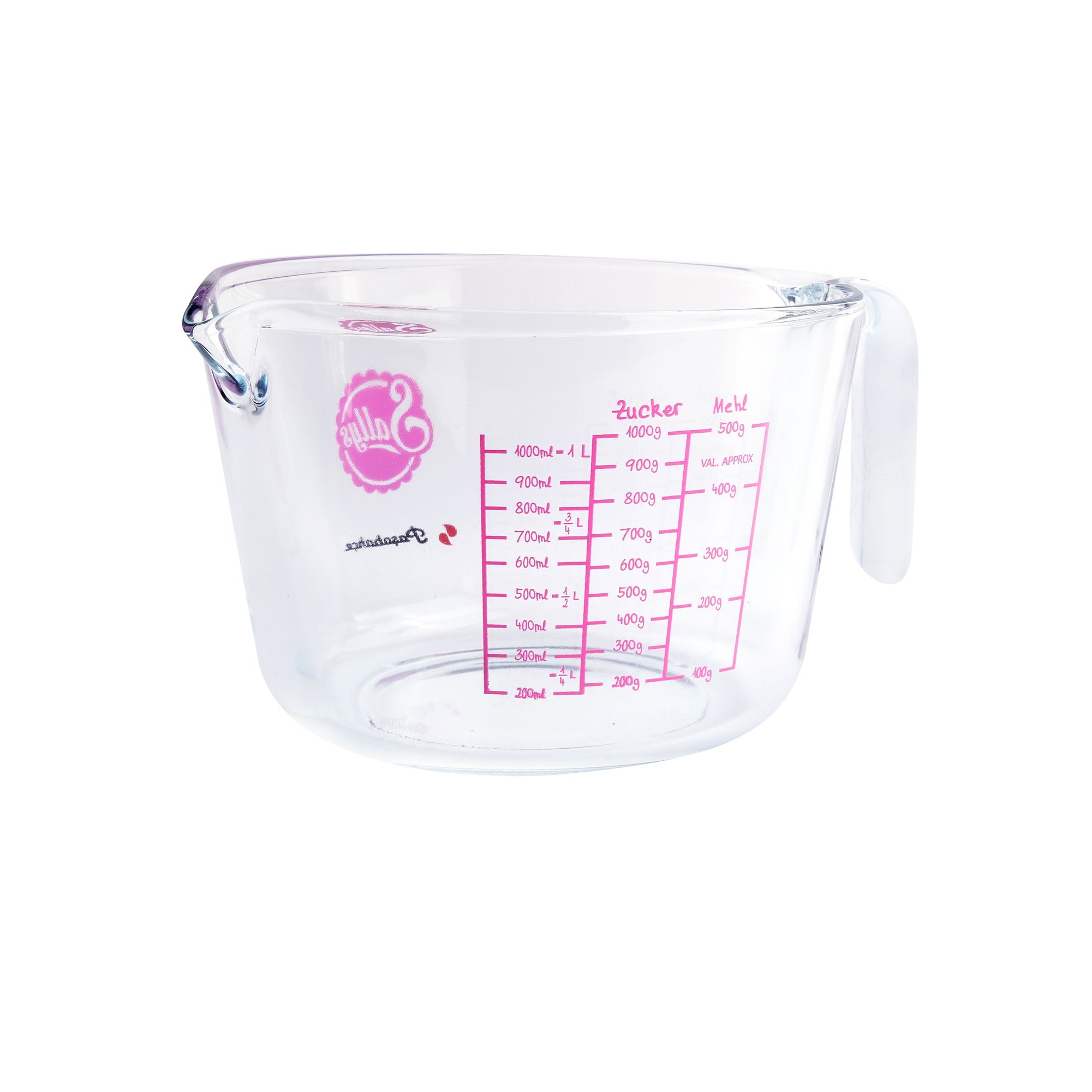 Die Seite des großen Messbechers