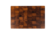 Ein dunkles Schneidebrett aus Holz