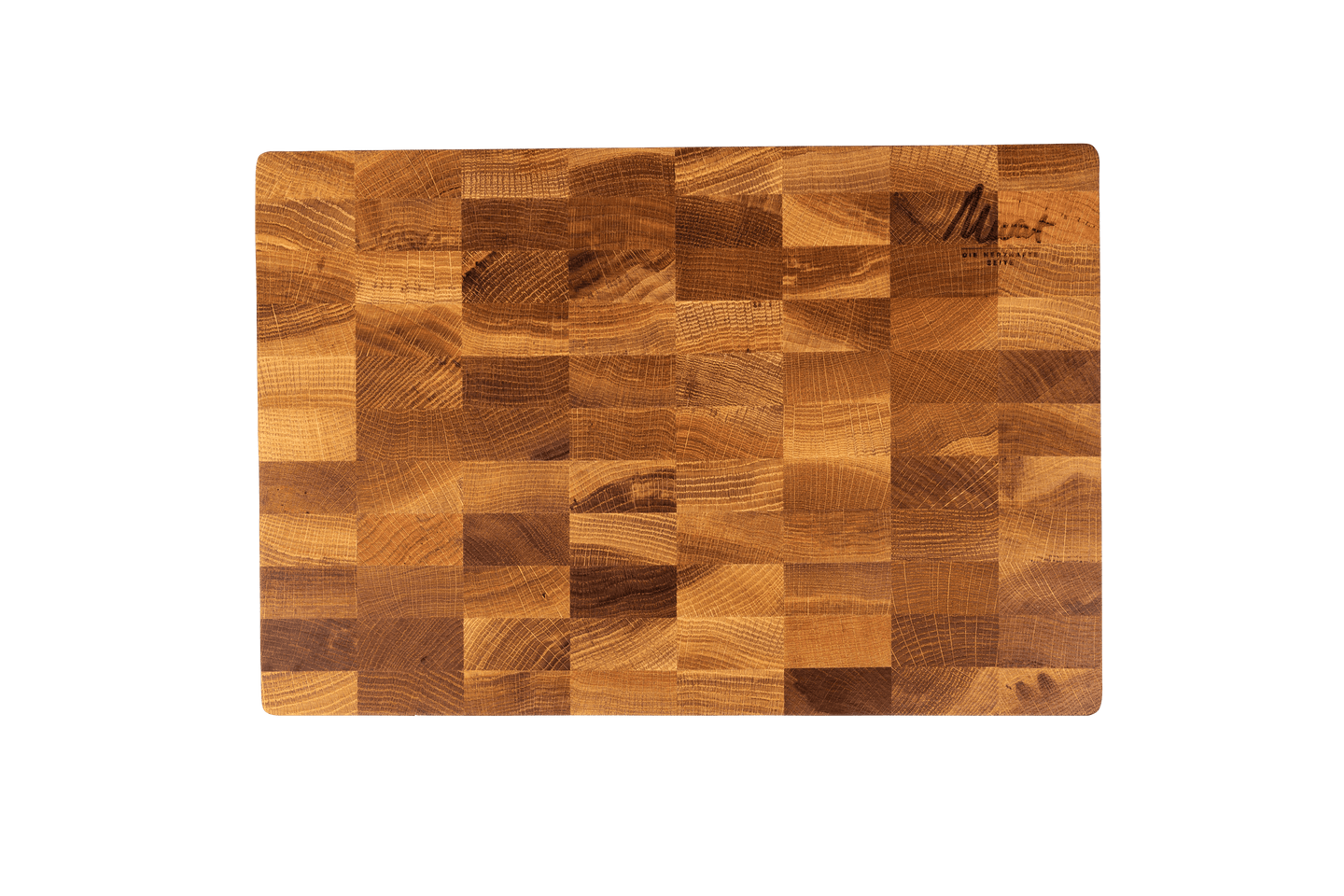 Ein helles Schneidebrett aus Holz