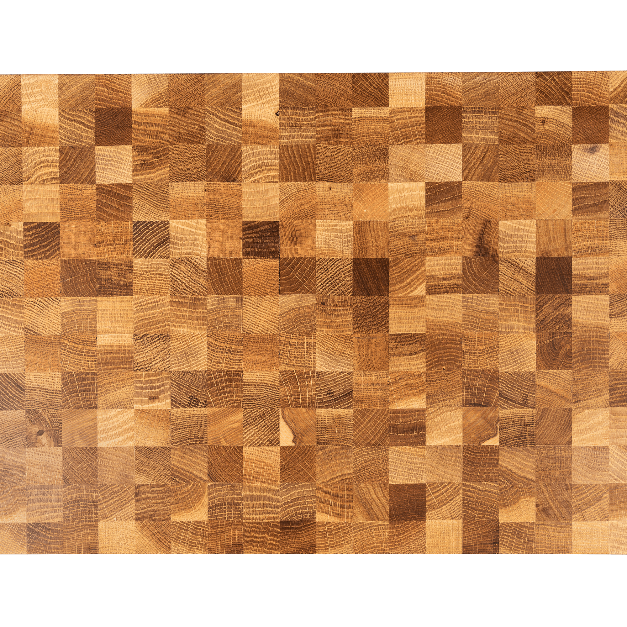 Ein helles Schneidebrett aus Holz mit Griffen