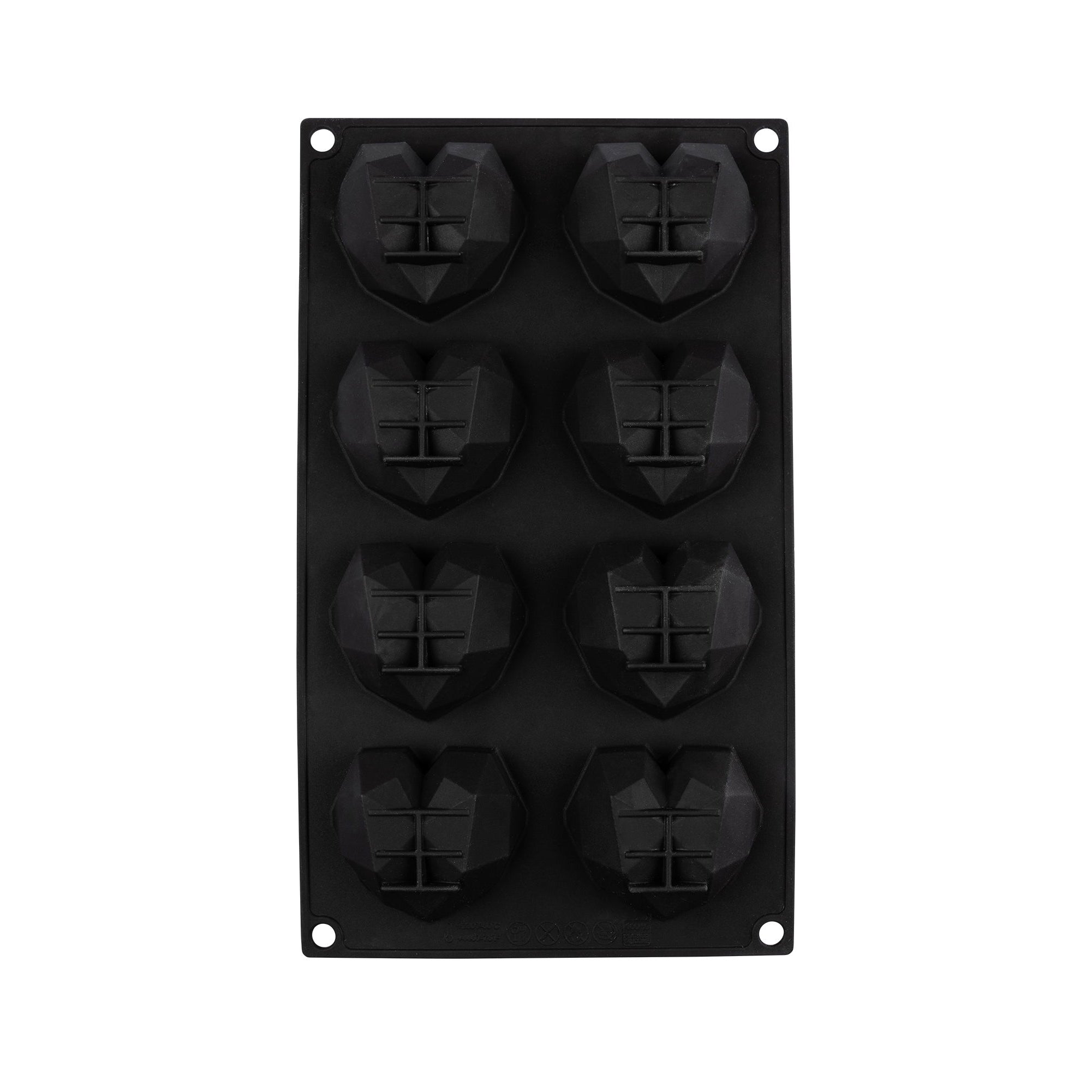 Sallys 3D Diamant-Herz Silikonbackform klein